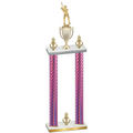 Double Pink Carbon Fiber Victory Baseball Trophy
