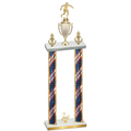 Double Flag USA Second Place Soccer Trophy
