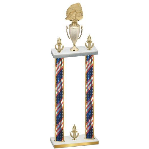 Double Flag USA Victory Soccer Trophy