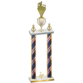 Double Flag USA Second Place Rugby Trophy