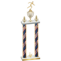 Double Flag USA Second Place Running Trophy