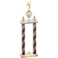 Double Flag USA First Place Tennis Trophy