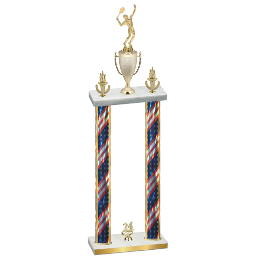 Double Flag USA Year Tennis Trophy