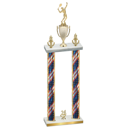 Double Flag USA Year Tennis Trophy