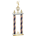 Double Flag USA Third Place Tennis Trophy