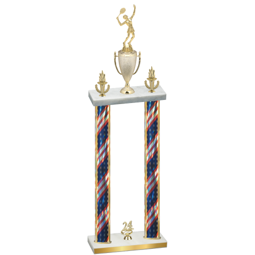 Double Flag USA Year Tennis Trophy