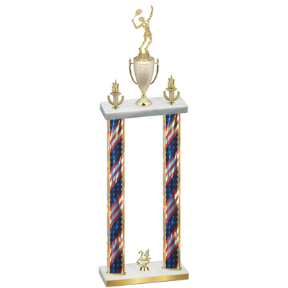 Double Flag USA Year Tennis Trophy