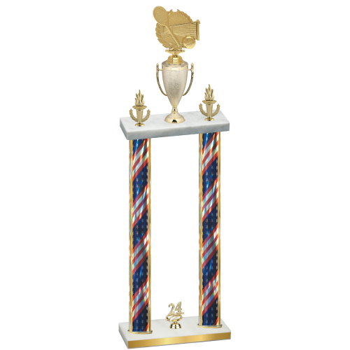 Double Flag USA Year Tennis Trophy
