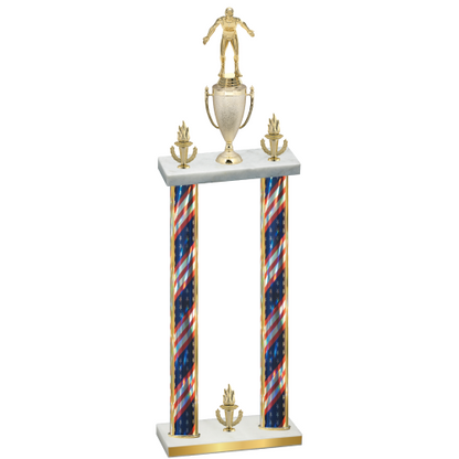 Double Flag USA Victory Wrestling Trophy