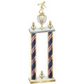 Double Flag USA Victory Bowling Trophy
