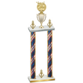 Double Flag USA Victory Bowling Trophy