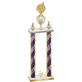 Double Flag USA Third Place Volleyball Trophy