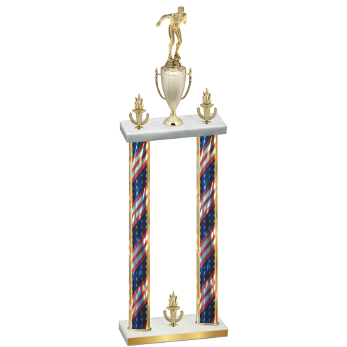 Double Flag USA Victory Swimming Trophy