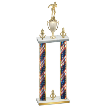 Double Flag USA Victory Swimming Trophy
