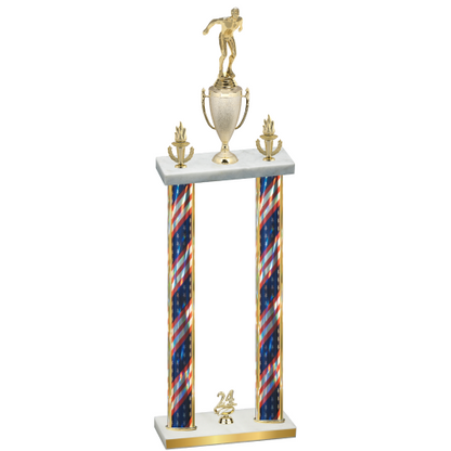 Double Flag USA Year Swimming Trophy