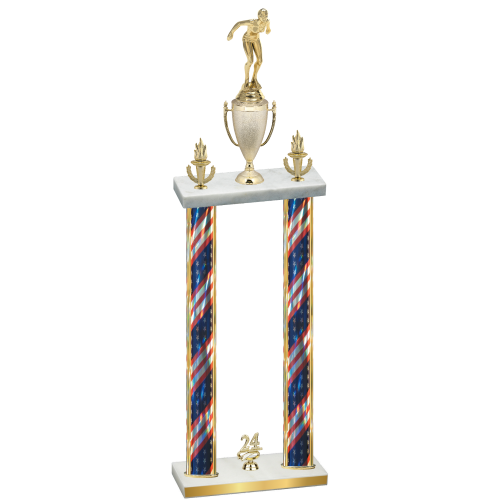 Double Flag USA Year Tennis Trophy