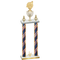 Double Flag USA Second Place Swimming Trophy