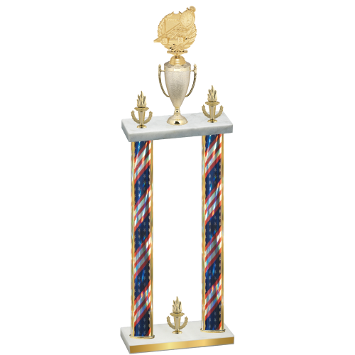 Double Flag USA Victory Swimming Trophy