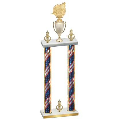 Double Flag USA Victory Swimming Trophy