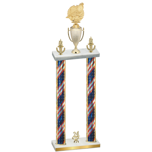Double Flag USA Year Swimming Trophy