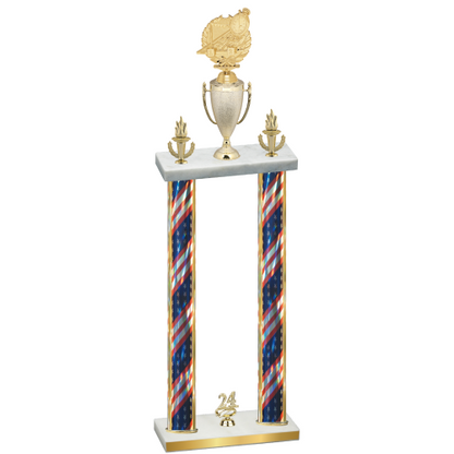Double Flag USA Year Swimming Trophy