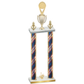 Double Flag USA First Place Insert Trophy