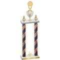 Double Flag USA Second Place Insert Trophy