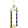 Double Flag USA Victory Cheerleading Trophy
