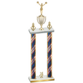 Double Flag USA Year Cheerleading Trophy