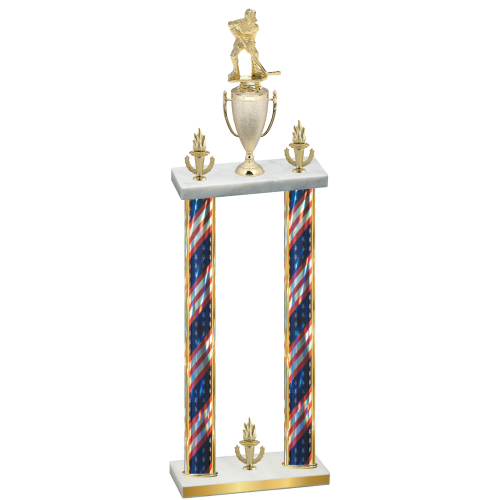 Double Flag USA Victory Hockey Trophy