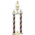 Double Flag USA Second Place Lacrosse Trophy