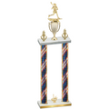 Double Flag USA First Place Lacrosse Trophy