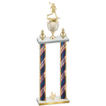 Double Flag USA Fourth Place Lacrosse Trophy