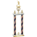 Double Flag USA Year Lacrosse Trophy