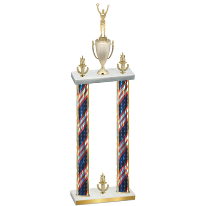 Double Flag USA Victory Victory Trophy
