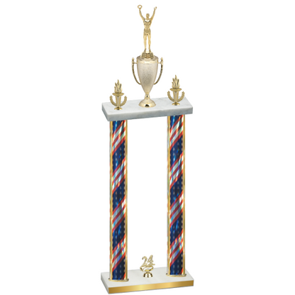 Double Flag USA Year Victory Trophy