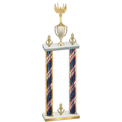 Double Flag USA Victory Victory Trophy