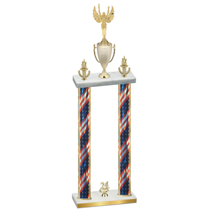 Double Flag USA Year Victory Trophy