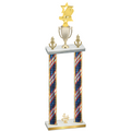 Double Flag USA Fourth Place Pickleball Trophy