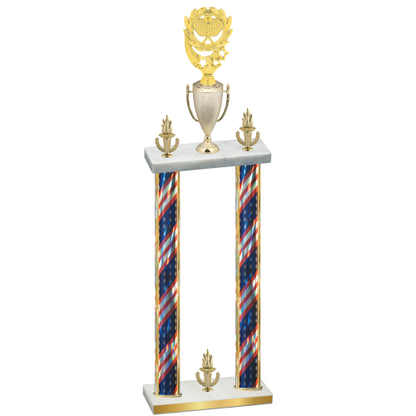 Double Flag USA Victory Pickleball Trophy