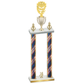 Double Flag USA Year Pickleball Trophy