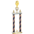Double Flag USA Third Place Pickleball Trophy