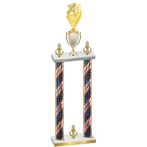 Double Flag USA Victory Pickleball Trophy
