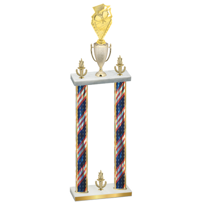 Double Flag USA Victory Pickleball Trophy