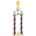 Double Flag USA Year Pickleball Trophy