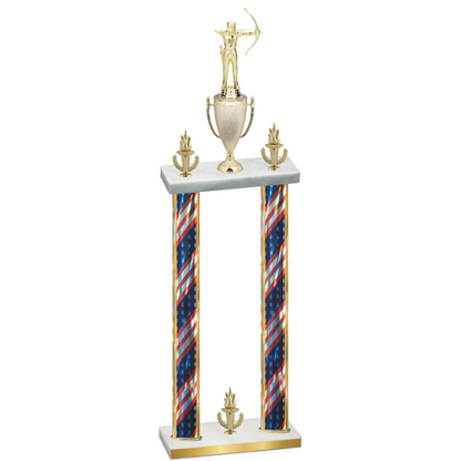 Double Flag USA Victory Archery Trophy