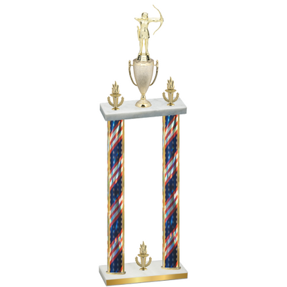 Double Flag USA Victory Archery Trophy