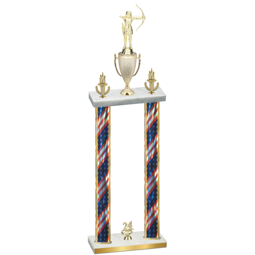 Double Flag USA Year Archery Trophy