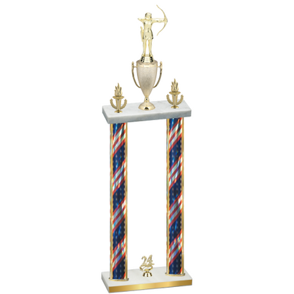 Double Flag USA Year Archery Trophy