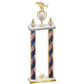Double Flag USA First Place Fishing Trophy